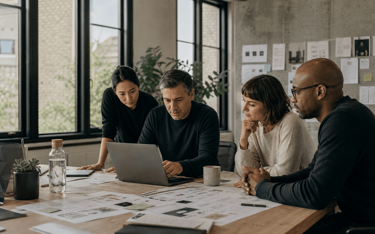 Inficial's ecommerce design and engineering team collaborating in the studio