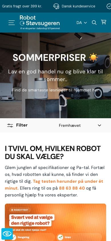 Robotstøvsugeren mobile collection page view