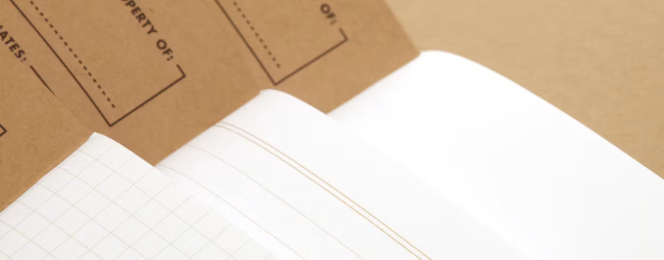 Close-up of Original Kraft notebooks