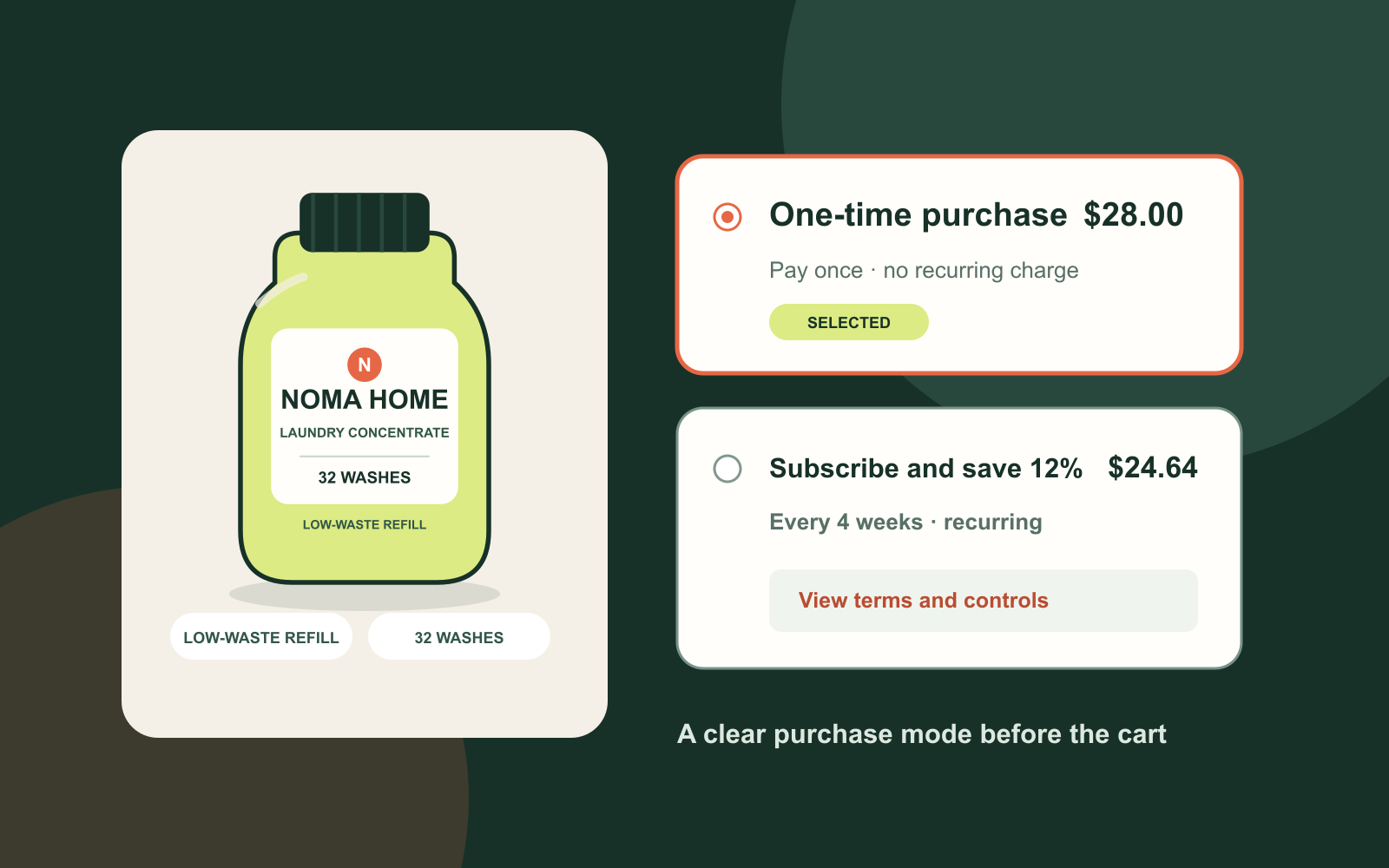 Do not preselect Subscribe and Save: build a Shopify purchase-mode receipt