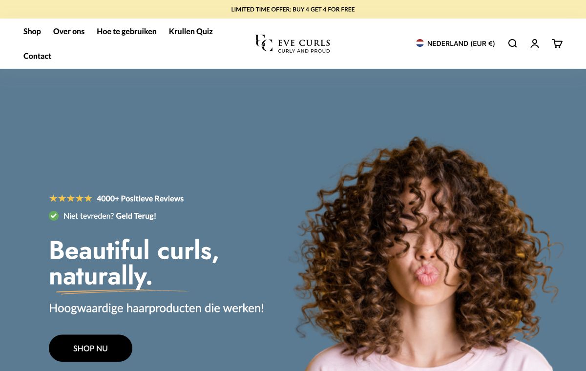 Eve Curls storefront
